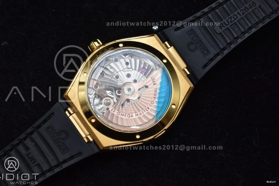 Strap Super Edition Gummy Clone A8900 Best VSF Black Dial on Constellation Ceramic Black 1:1 YG Black 0105